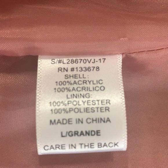 Love Tree Woman's Rose Pink Faux Fur Vest Jacket Size Large - Picture 7 of 9